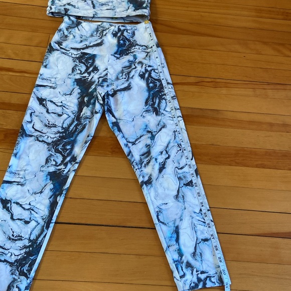 MPG leggings and sports bra set ocean white and blue XS - Picture 4 of 7